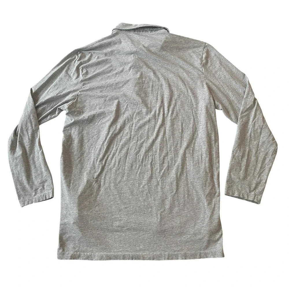 Polo Ralph Lauren Performance Men's Size L‎ 180 Gray Long Sleeve Polo 92% Cotton